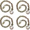 imageMytee Products 38quot x 36quot Grade 70 Trailer Safety Chains wForged Hook ampamp Safety Clip4  Pack