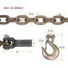 imageMytee Products 38quot x 36quot Grade 70 Trailer Safety Chains wForged Hook ampamp Safety Clip4  Pack
