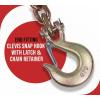 imageMytee Products 38quot x 36quot Grade 70 Trailer Safety Chains wForged Hook ampamp Safety Clip8  Pack