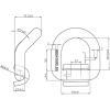 imageMytee Products 4 Pack 1quot Bent Forged DRing wWeld On Clip WLL 15600 lbs1  Pack