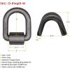 imageMytee Products 4 Pack 1quot Heavy Duty WeldOn Forged D Ring 47000 Lbs4  Pack