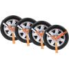 imageMytee Products 4 Pack 2quot x12 Winch Lasso Strap with O Ring Yellow  Car Tie Down Tire Straps for Trailers Auto Tow Car Hauler Wheel NetOrange High Abrasion