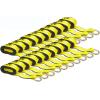 imageMytee Products 4 Pack 2quot x12 Winch Lasso Strap with O Ring Yellow  Car Tie Down Tire Straps for Trailers Auto Tow Car Hauler Wheel NetYellow