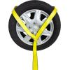 imageMytee Products 4 Pack 2quot x12 Winch Lasso Strap with O Ring Yellow  Car Tie Down Tire Straps for Trailers Auto Tow Car Hauler Wheel NetYellow