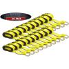 imageMytee Products 4 Pack 2quot x12 Winch Lasso Strap with O Ring Yellow  Car Tie Down Tire Straps for Trailers Auto Tow Car Hauler Wheel NetYellow