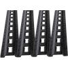 imageMytee Products 4 Pack 5 Vertical ETrack TieDown Rail  Made in USA  Black Powder Coated Steel BoltOn Tie Down Rail for Cargo on Pickups Trucks Trailers VansBlack
