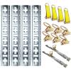imageMytee Products 4 Pack 5 ft X Track Tie Down Rail ETrack Rail with Horizontal ampamp Vertical Slots Black Powder Coated Finish 12 Gauge Steel  Allows ETrack Straps in Horizontal or Vertical AlignmentGalvanized