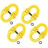 imageMytee Products 4 Pack Grade 80 38quot Safety Chain Connector Hammer Lock Link  7100 lbs WLL Forged Alloy Steel Tow Hitch Coupling Link for Trucks Powder Coated Trailer Safety Chain Extention4  Pack