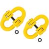 imageMytee Products 4 Pack Grade 80 38quot Safety Chain Connector Hammer Lock Link  7100 lbs WLL Forged Alloy Steel Tow Hitch Coupling Link for Trucks Powder Coated Trailer Safety Chain Extention2  Pack