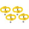 imageMytee Products 4 Pack Grade 80 38quot Safety Chain Connector Hammer Lock Link  7100 lbs WLL Forged Alloy Steel Tow Hitch Coupling Link for Trucks Powder Coated Trailer Safety Chain Extention4  Pack