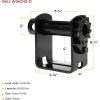 imageMytee Products 4 Pack Sliding Winch LL Double L Track Flatbed Trailer Truck WinchesBlack
