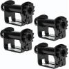 imageMytee Products 4 Pack Sliding Winch LL Double L Track Flatbed Trailer Truck WinchesBlack
