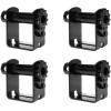 imageMytee Products 4 Pack Sliding Winch LL Double L Track Flatbed Trailer Truck WinchesBlack