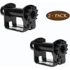 imageMytee Products 4 Pack Sliding Winch LL Double L Track Flatbed Trailer Truck WinchesBlack