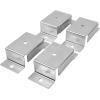 imageMytee Products 4 Pack Utility Trailer Bolt On Stake Pocket Bracket with Bottom for Flat Beds and Trucks Zinc CoatedZinc Coated