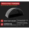 imageMytee Products 4 Pc  2 Pair Poly Fender Kit Fits for 245quot Dual Rear Wheel Trucks  Ribbed Poly Fenders with Mounting Brackets  RustProof Lightweight ampamp Ideal for Flatbed ampamp Dump Trucks2  Pack