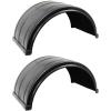 imageMytee Products 4 Pc  2 Pair Poly Fender Kit Fits for 245quot Dual Rear Wheel Trucks  Ribbed Poly Fenders with Mounting Brackets  RustProof Lightweight ampamp Ideal for Flatbed ampamp Dump Trucks2  Pack