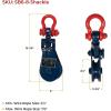 imageMytee Products 4 Ton Snatch Block with Shackle for 12quot Wire Rope  412quot Sheave Tree Sling ampamp Tow Wrecker  Heavy Duty Pulley Block for Towing Lifting Rigging Use1  Pack