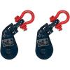 imageMytee Products 4 Ton Snatch Block with Shackle for 12quot Wire Rope  412quot Sheave Tree Sling ampamp Tow Wrecker  Heavy Duty Pulley Block for Towing Lifting Rigging Use2  Pack