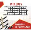 imageMytee Products 42quotx82quot Heavy Duty Cargo Net for Pickup Truck with Ratchets ampamp ETrack Fittings8quot by 8quot Holes Truck Bed Cargo Netting for Enclosed Trailers  E Track Accessories4  Pack