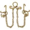 imageMytee Products 516quot Grade 70 VChain Bridle wRTJ Cluster Hooks ampamp Grab Hooks  3 Legs Transport Tow Truck Chains for Car Towing  4700 LBS WLL  for Flatbed Trailer Wrecker Recovery2  Pack