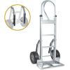 imageMytee Products 600 lbs Aluminum Hand Truck Heavy Duty Dolly with P Handle ampamp 10quot Caster Wheels  Hand Truck with Skid Bars ampamp Vertical Loop Handle  523quot x 175quot with 193quot x 75quot Nose Plate2  Pack