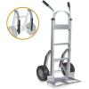 imageMytee Products 600 lbs Aluminum Hand Truck Heavy Duty Dolly with P Handle ampamp 10quot Caster Wheels  Hand Truck with Skid Bars ampamp Vertical Loop Handle  523quot x 175quot with 193quot x 75quot Nose Plate1  Pack