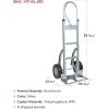 imageMytee Products 600 lbs Aluminum Hand Truck Heavy Duty Dolly with P Handle ampamp 10quot Caster Wheels  Hand Truck with Skid Bars ampamp Vertical Loop Handle  523quot x 175quot with 193quot x 75quot Nose Plate1  Pack