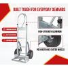 imageMytee Products 600 lbs Aluminum Hand Truck Heavy Duty Dolly with P Handle ampamp 10quot Caster Wheels  Hand Truck with Skid Bars ampamp Vertical Loop Handle  523quot x 175quot with 193quot x 75quot Nose Plate2  Pack