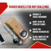 imageMytee Products 600 lbs Aluminum Hand Truck Heavy Duty Dolly with P Handle ampamp 10quot Caster Wheels  Hand Truck with Skid Bars ampamp Vertical Loop Handle  523quot x 175quot with 193quot x 75quot Nose Plate1  Pack