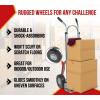 imageMytee Products 600 lbs Aluminum Hand Truck Heavy Duty Dolly with P Handle ampamp 10quot Caster Wheels  Hand Truck with Skid Bars ampamp Vertical Loop Handle  523quot x 175quot with 193quot x 75quot Nose Plate1  Pack