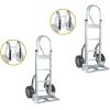 imageMytee Products 600 lbs Aluminum Hand Truck Heavy Duty Dolly with P Handle ampamp 10quot Caster Wheels  Hand Truck with Skid Bars ampamp Vertical Loop Handle  523quot x 175quot with 193quot x 75quot Nose Plate2  Pack