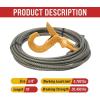 imageMytee Products 716quot x 75 Winch Cable Rope Wrecker Tow Truck Rollback  Steel Core 18100 lbs Breaking Strength1  Pack