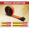 imageMytee Products 8 Pack 2quot X30 Winch Straps wFlat Hook WLL 3335 Flatbed Tie Down StrapOrange