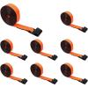 imageMytee Products 8 Pack 2quot X30 Winch Straps wFlat Hook WLL 3335 Flatbed Tie Down StrapOrange