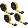 imageMytee Products 8 Pack 2quot X30 Winch Straps wFlat Hook WLL 3335 Flatbed Tie Down StrapYellow
