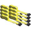 imageMytee Products 8 Pack 2quot X30 Winch Straps wFlat Hook WLL 3335 Flatbed Tie Down StrapYellow
