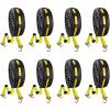 imageMytee Products 8 Pack 2quot x10 Car Tie Down Straps for Trailers with Ratchet  5000 LBS Breaking Strength Over The Tire Wheel Straps for Auto Car Haulers UTV Truck Trailer Bed8  Pack