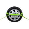 imageMytee Products 8 Point Roll Back Vehicle Tie Down Kit with Chain Extension on Both Ends Ratchet Handles  High Abrasion Orange WLL 3333 LB  Tow Truck Straps Car Hauler Tie Down Systemw Chain Ends Hi VIZ Green