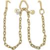 imageMytee Products Grade 70 516quot VChain Bridle Tow w 4quot Mini J Hooks ampamp Grab Hooks at Pear Link  3 Leg 4700 LBS WLL Tow Truck Chain for Trailer Wrecker Recovery Towing4  Pack