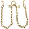 imageMytee Products Grade 70 516quot VChain Bridle Tow w 4quot Mini J Hooks ampamp Grab Hooks at Pear Link  3 Leg 4700 LBS WLL Tow Truck Chain for Trailer Wrecker Recovery Towing4  Pack