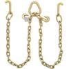 imageMytee Products Grade 70 516quot VChain Bridle Tow w 4quot Mini J Hooks ampamp Grab Hooks at Pear Link  3 Leg 4700 LBS WLL Tow Truck Chain for Trailer Wrecker Recovery Towing4  Pack