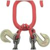imageMytee Products Grade 80 V Bridle Chain Tow Recovery G80 38quot x 3 Chain 7100 Lbs Two 15quot JHook ampamp Eye Cradle Grab Hook1  Pack