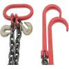 imageMytee Products Grade 80 V Bridle Chain Tow Recovery G80 38quot x 3 Chain 7100 Lbs Two 15quot JHook ampamp Eye Cradle Grab Hook1  Pack