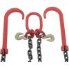 imageMytee Products Grade 80 V Bridle Chain Tow Recovery G80 38quot x 3 Chain 7100 Lbs Two 15quot JHook ampamp Eye Cradle Grab Hook1  Pack