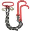 imageMytee Products Grade 80 V Bridle Chain Tow Recovery G80 38quot x 3 Chain 7100 Lbs Two 15quot JHook ampamp Eye Cradle Grab Hook2  Pack