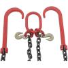 imageMytee Products Grade 80 V Bridle Chain Tow Recovery G80 38quot x 3 Chain 7100 Lbs Two 15quot JHook ampamp Eye Cradle Grab Hook2  Pack