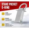 imageMytee Products Heavy Duty Adjustable Trailer Stake Pocket D Ring Zinc Coated w 12quot Hitch Pin Load limit 5400 lbs ampamp 4 Adjustable HolesStake Pocket DRing Tie Down for Flatbed Trucks Trailer 8 Pack