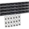 imageMytee Products Heavy Duty Aluminum 4 Feet LTrack Black Powder Coated 2 and Stud with Black Powder Coated Ring 8 Tie Down System for Enclosed Trailers and Cargo VansBlack Coated