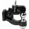 imageMytee Products Pintle Hitch with 2516Inch Trailer Ball 8 Ton Combination Hitch with Mounting Kit  Bolt On Adjustable Pintle Hook Ball Combo  PowderCoated HeavyDuty2 Ball
